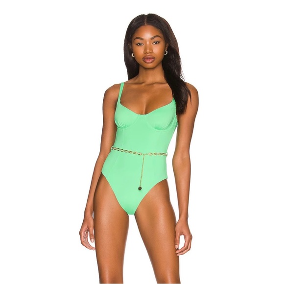 NWT WeWoreWhat One Piece Swimsuit 🩱 Women's Size_XS Green8